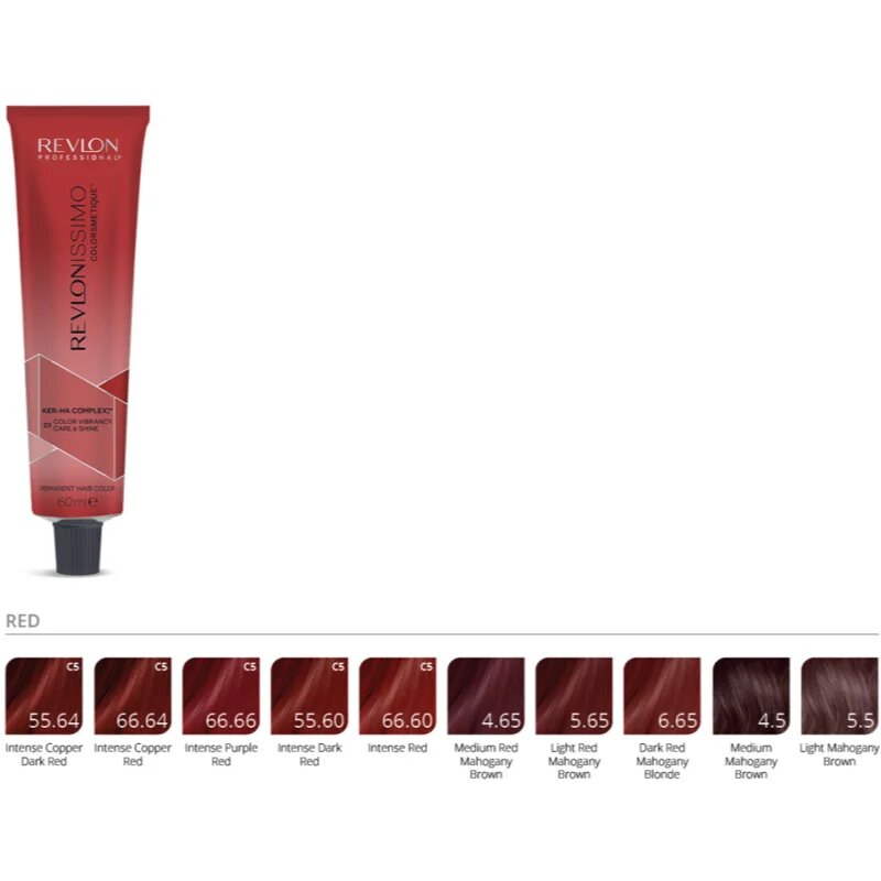 Revlon Professional Revlonissimo Colorsmetique Red Shades tartós hajfesték a vörös árnyalatú hajra 5.65 60 ml