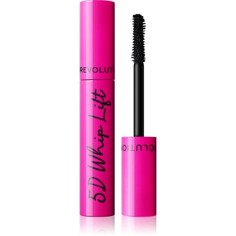 Revolution 5D Lash Whip Lift legyező hatású szempillaspirál a hosszú és dús pillákért árnyalat Black 12 ml