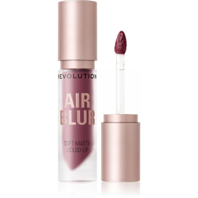 Revolution Air Blur Liquid Lipstick matt folyékony állagú ajakrúzs árnyalat Black Cherry 3.5 ml