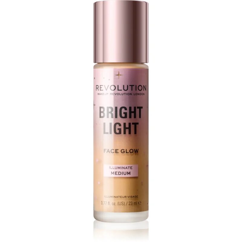 Revolution Bright Light Face Glow világosító tonizáló fluid árnyalat Illuminate Medium 23 ml