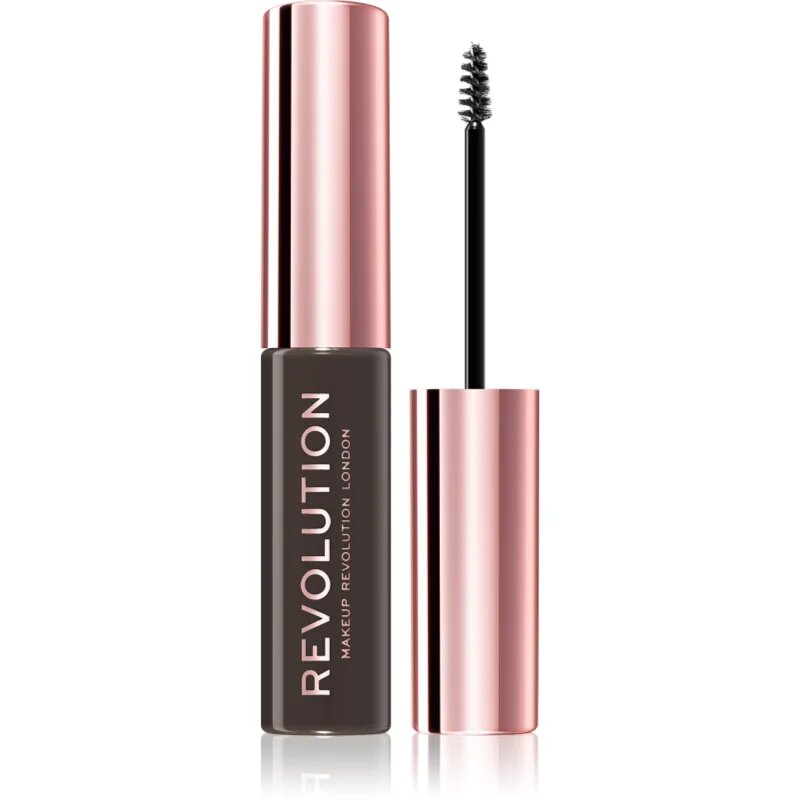 Revolution Brow Fixer szemöldökzselé árnyalat Dark Brown 6 ml