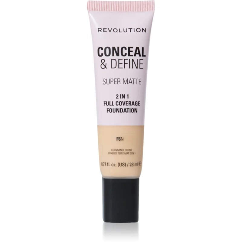 Revolution Conceal & Define mattító alapozó árnyalat F6N 23 ml