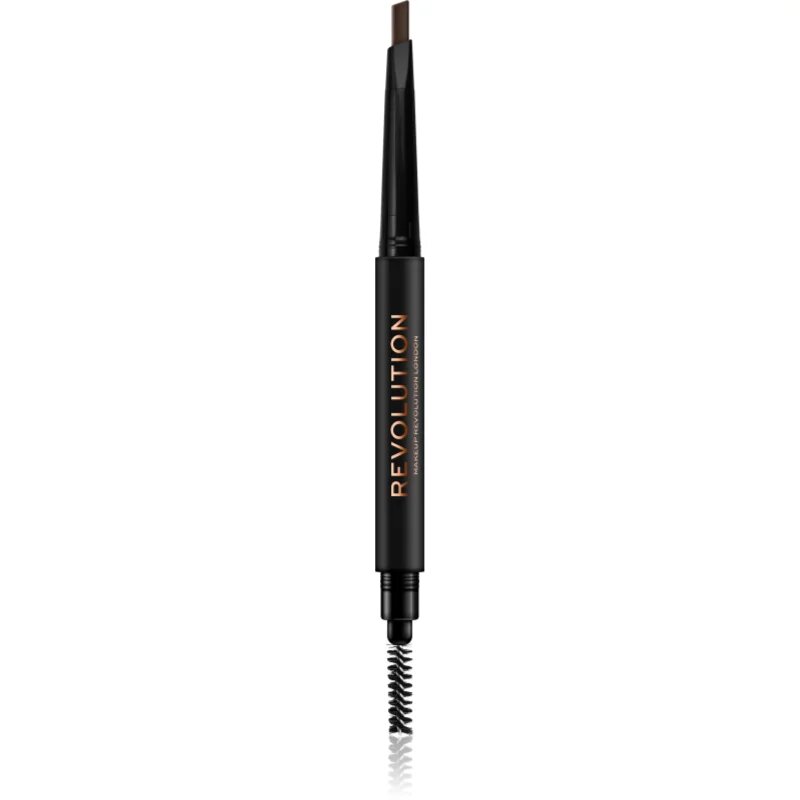Revolution Duo Brow Definer precíz szemöldökceruza árnyalat Medium Brown 0.25 g