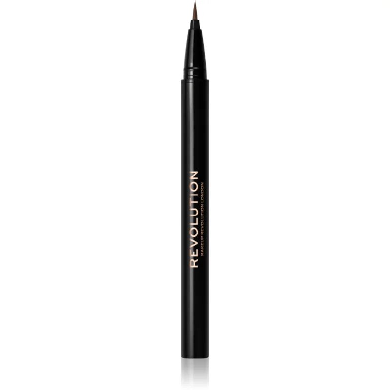 Revolution Hair Stroke Brow Pen szemöldök fixáló árnyalat Medium Brown 0.5 ml