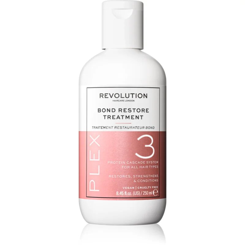 Revolution Haircare Plex No.3 Bond Restore Treatment intenzív hajkúra száraz és sérült hajra 250 ml