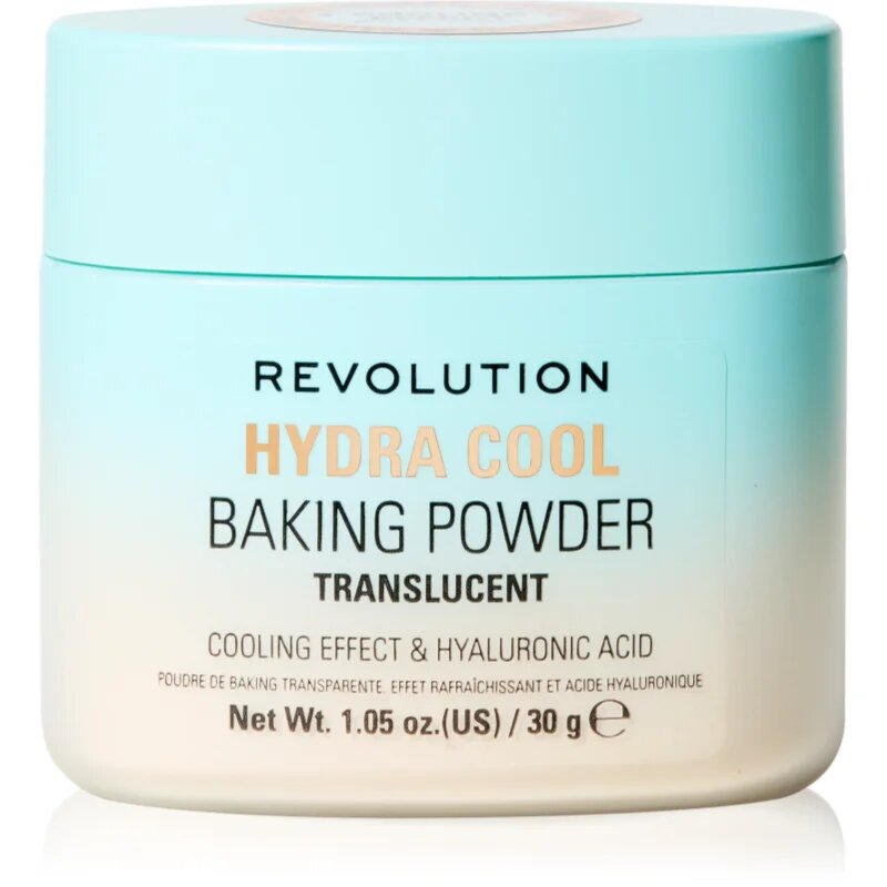 Revolution Hydra Cool Loose Baking Powder bőrvilágosító púder hűsítő hatással 30 g