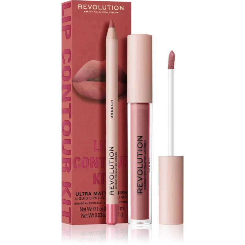 Revolution Lip Contour Kit ajakápoló készlet árnyalat Brunch 2 db