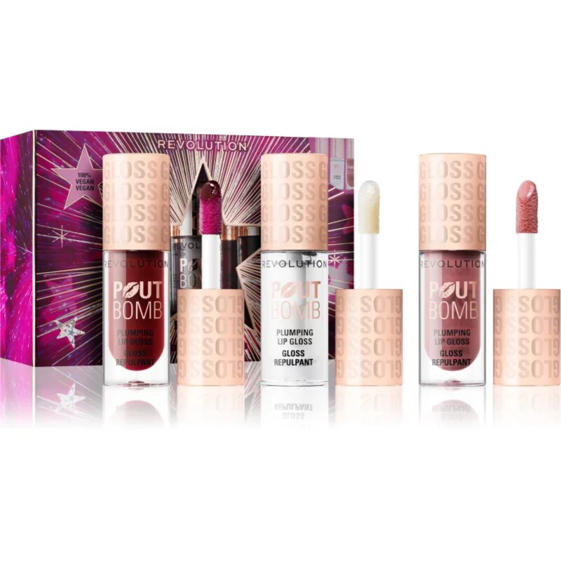 Revolution Makeup set Pout Bomb ajándékszett az ajkakra