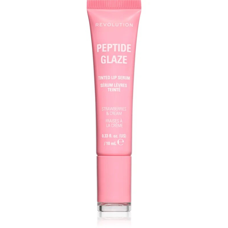 Revolution Peptide Glaze Tinted Lip Serum szérum az ajkak kisimítására árnyalat Strawberries & Cream 1 db