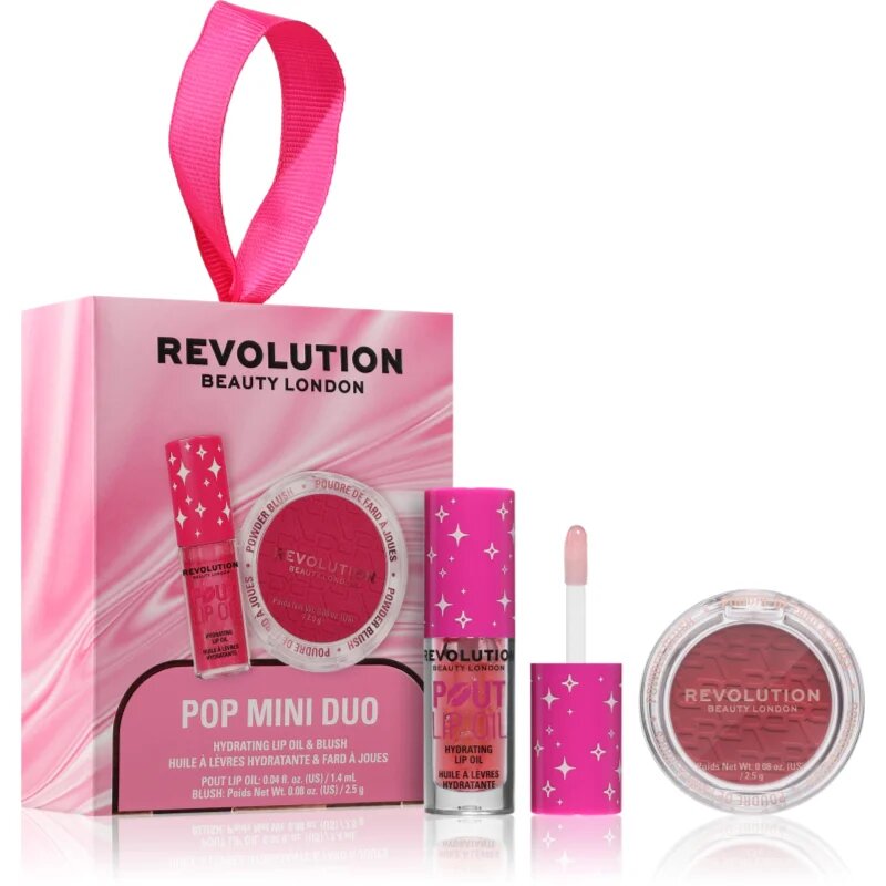 Revolution Pop Mini Duo Hydrating Lip Oil & Blush ajándékszett hölgyeknek 1 db