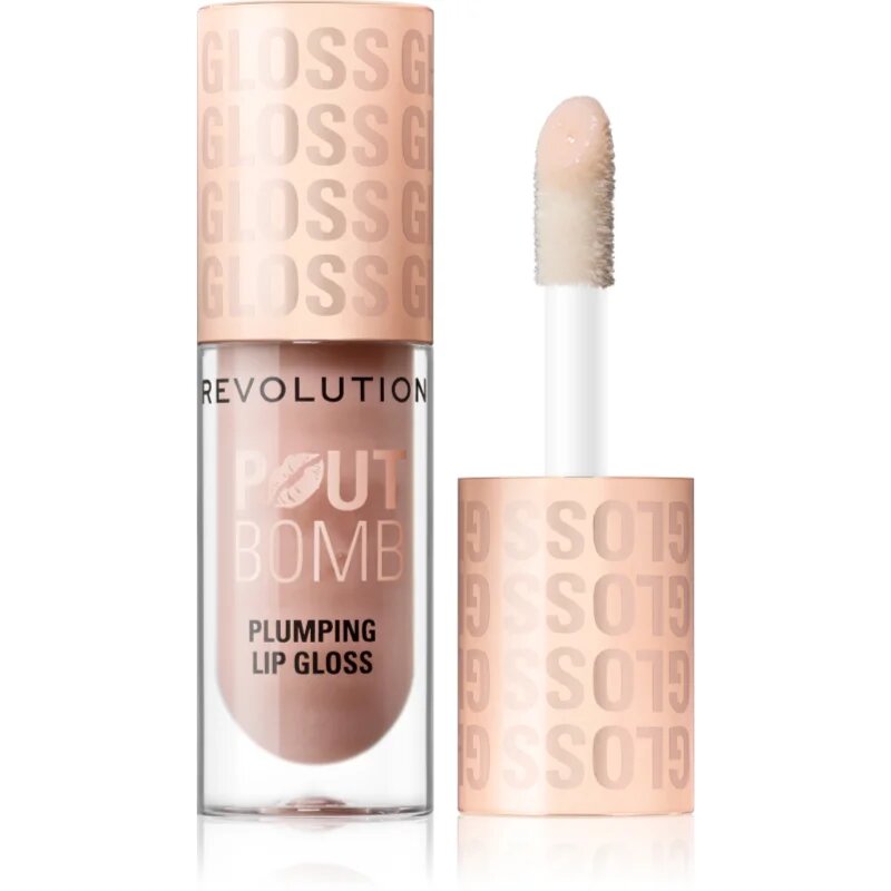 Revolution Pout Bomb ajakfény nagyobbító hatás árnyalat Milky Sheer Holo 4.6 ml