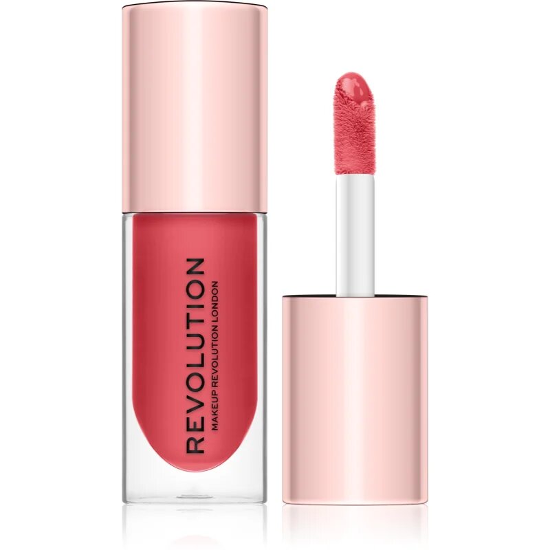 Revolution Pout Bomb dúsító ajakfény magasfényű árnyalat Peachy 4.6 ml