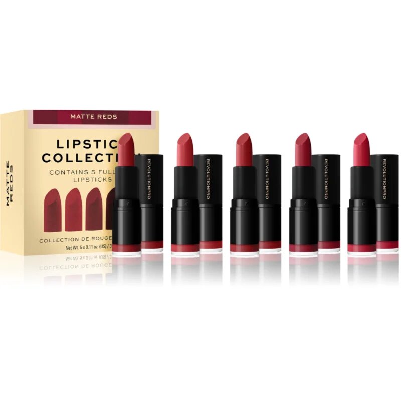Revolution PRO Lipstick Collection rúzs szett árnyalat Matte Reds 5 db