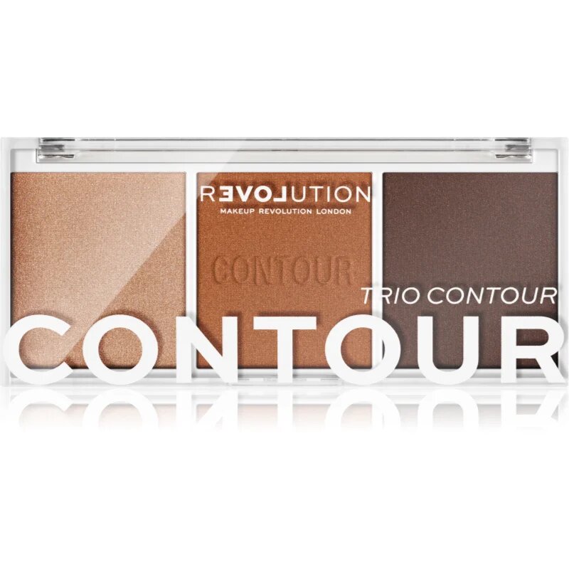 Revolution Relove Colour Play Contour Trio Palette Púderes highlight és kontúr paletta árnyalat Bronze Sugar 6 g