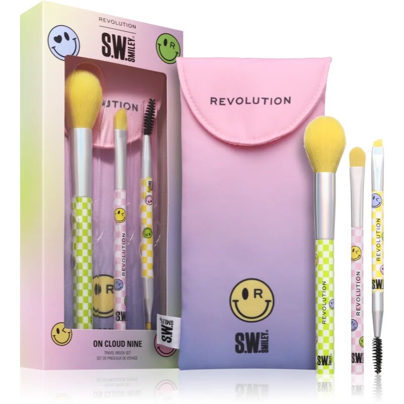 Revolution S.W.Smiley On Cloud Nine Ecsetkészlet táskával 3 db