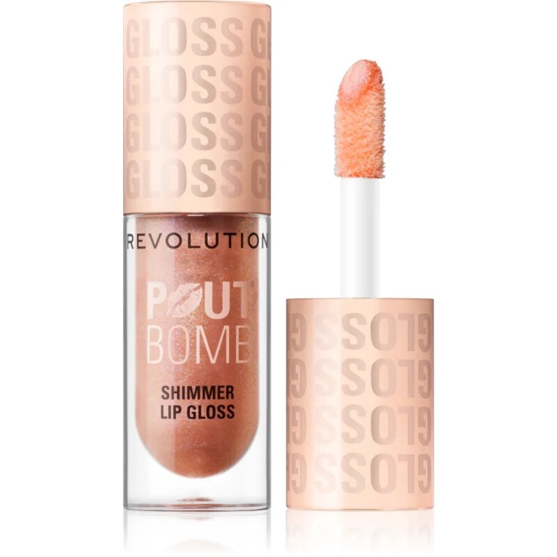 Revolution Shimmer Gloss csillogó ajakfény árnyalat Glimmer Nude 4.5 ml