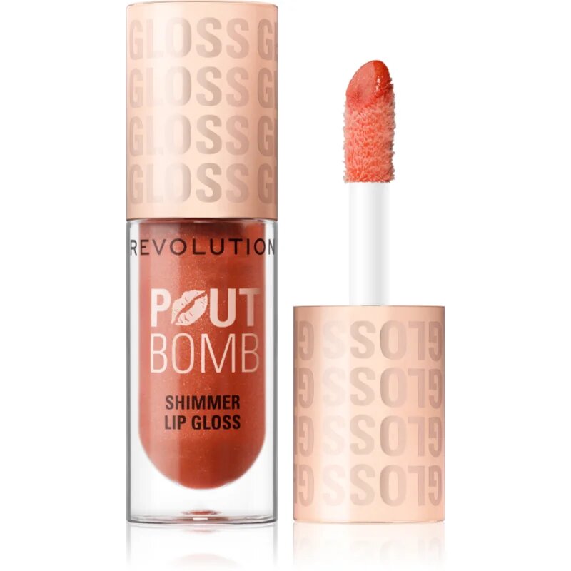 Revolution Shimmer Gloss csillogó ajakfény árnyalat Gold 4.5 ml