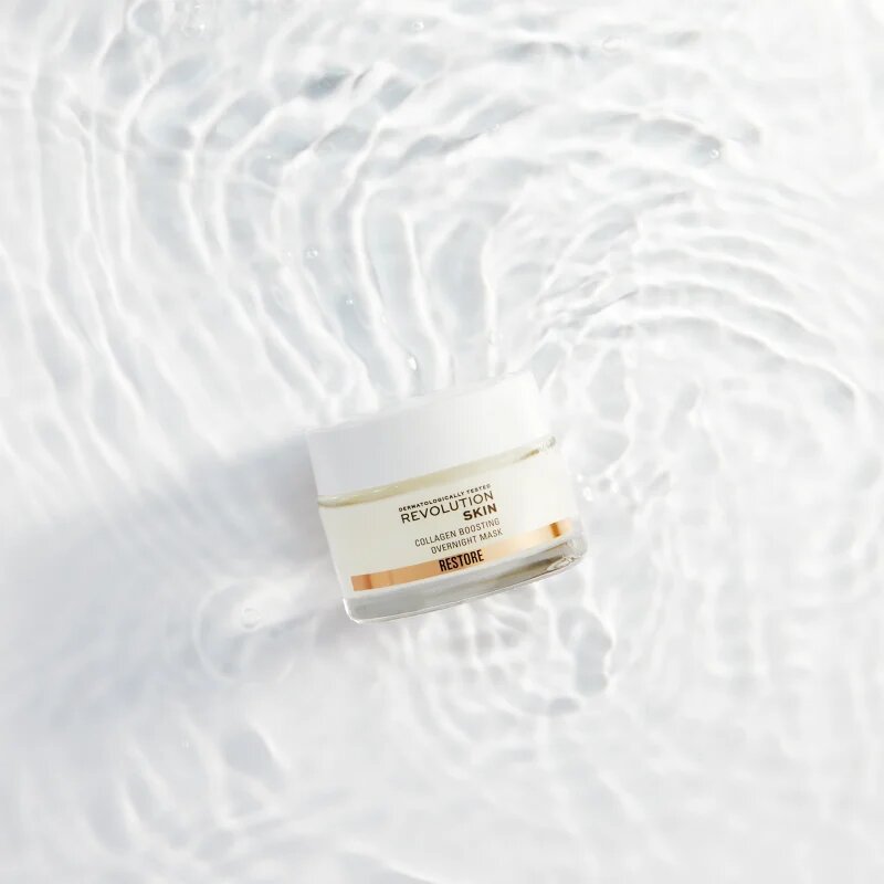 Revolution Skincare Restore Collagen Boosting megújító éjszakai krémes arcmaszk a kollagénképződés elősegítésére 50 ml
