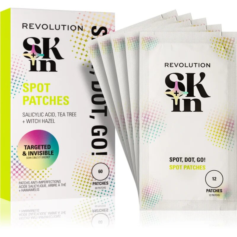 Revolution Skincare Skindividual Clearly Clarify Spot Dot Go! Salicylic Acid Spot Patches tapasz problémás bőrre pattanások ellen 60 db