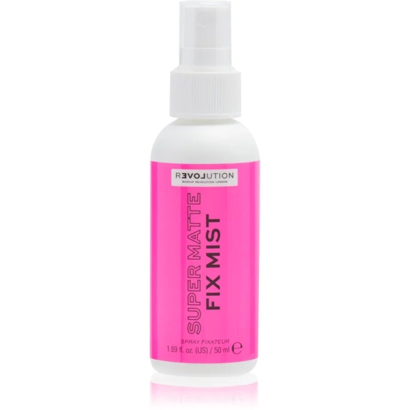 Revolution Super Matte Fix Mist alapozóbázis és fixálóspray egyben matt hatással 50 ml
