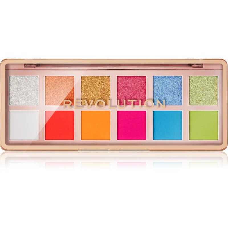 Revolution The Icon Palette szemhéjfesték paletta árnyalat The Vibrant Icon Brights Palette 12x0.7 g