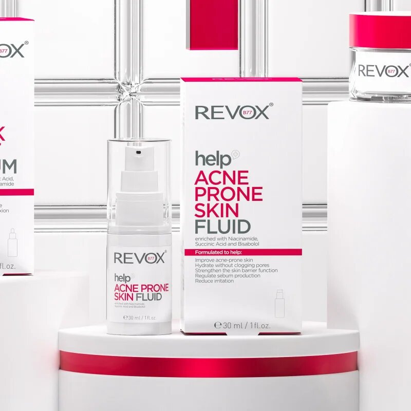 Revox B77 Help Acne Prone Skin Fluid gyengéd hidratáló fluid az aknés bőrre 30 ml