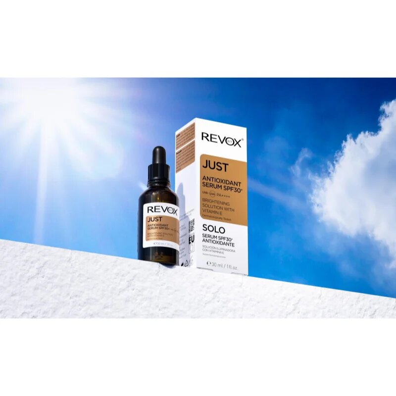 Revox B77 JUST Antioxidant Serum SPF 30+ fényesítő hatású arcszérum SPF 30 30 ml