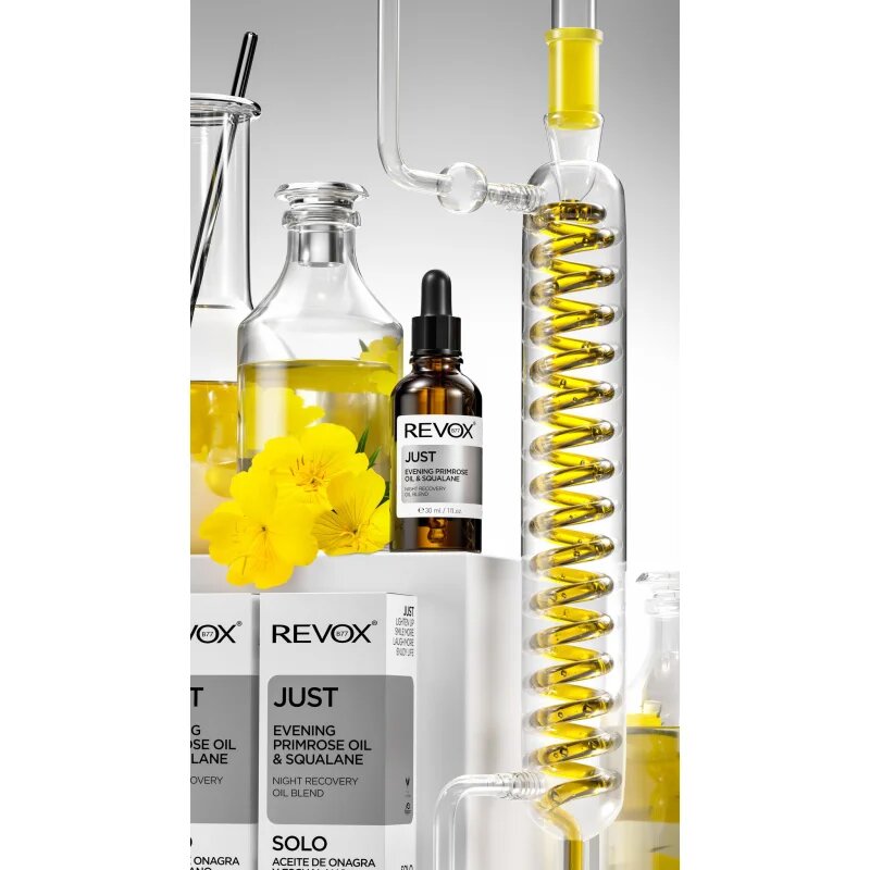 Revox B77 JUST Evening Primrose Oil & Squalane regeneráló éjszakai arcápoló olaj a bőrréteg megújítására 30 ml
