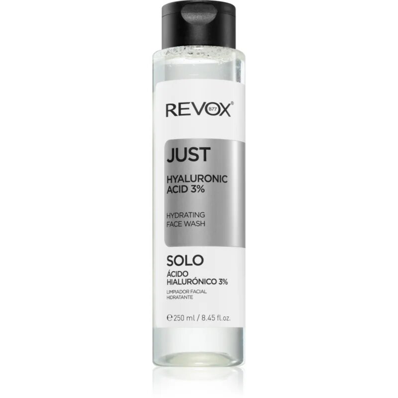 Revox B77 JUST Hyaluronic Acid 3% hidratáló tisztító gél az arcra 250 ml