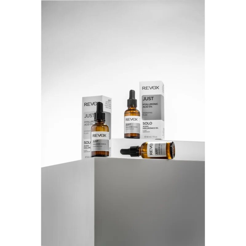 Revox B77 JUST Hyaluronic Acid 5% hidratáló fluid az arcra és a nyakra 30 ml