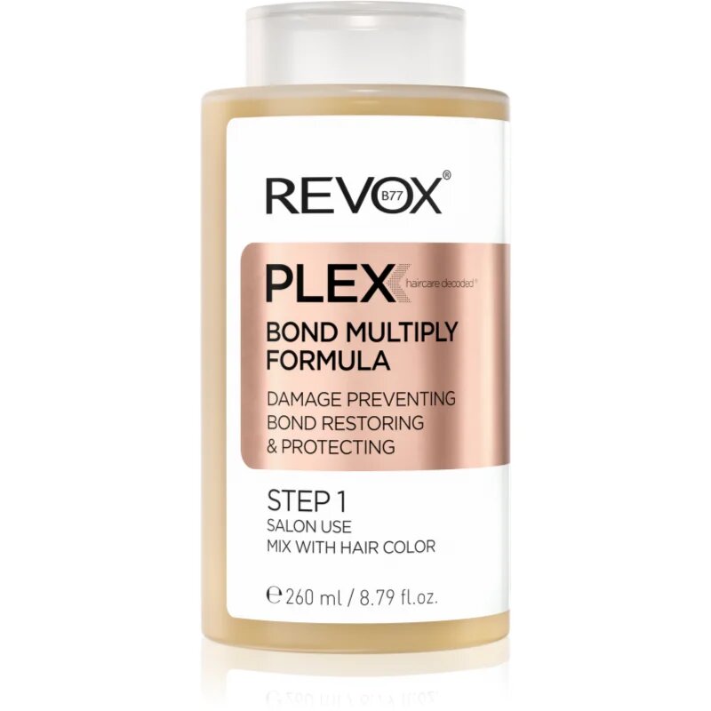Revox B77 PLEX Bond Multiply Formula. Step 1 védő ápolás sérült vegyileg kezelt hajra 260 ml