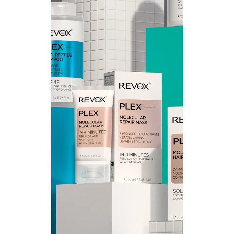 Revox B77 PLEX Molecular Repair Mask öblítést nem igénylő megújító pakolás hajra 50 ml