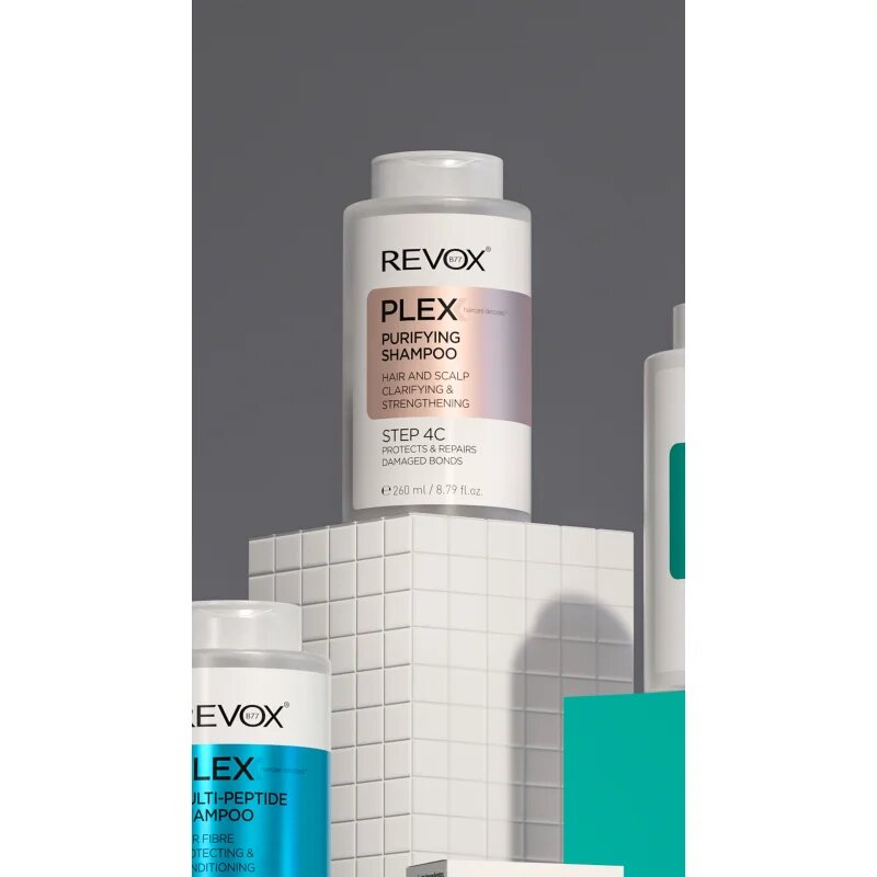 Revox B77 PLEX Purifying Shampoo. Step 4C tisztító sampon károsodott haj erősítésére 260 ml