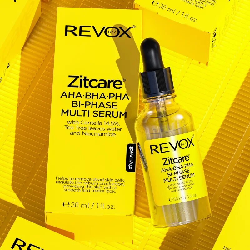 Revox B77 Zitcare AHA BHA PHA Bi-Phase Multi Serum kétfázisú szérum a sima és matt arcbőrért 30 ml