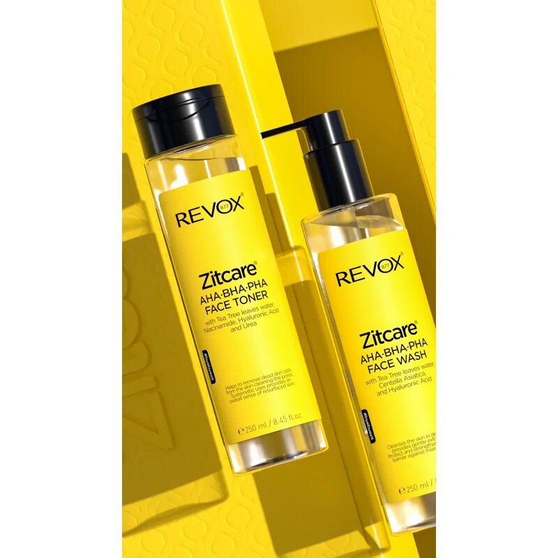 Revox B77 Zitcare AHA BHA PHA Face Wash lágy tisztító gél hámlasztó hatással 250 ml