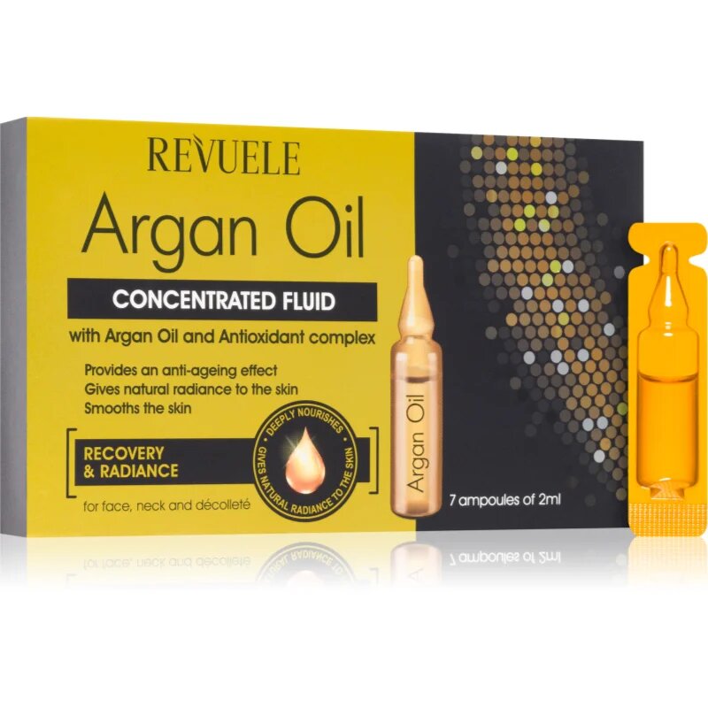 Revuele Ampoules Argan Oil Concentrated Fluid koncentrált bőrszérum arcra nyakra és dekoltázsra 7x2 ml