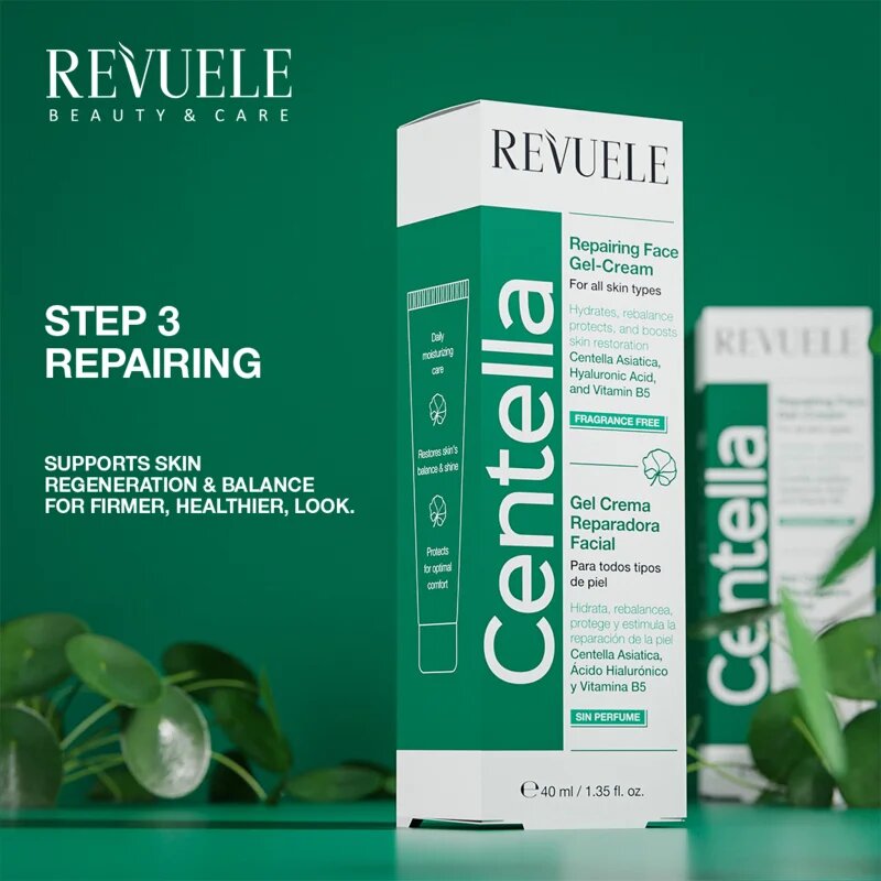 Revuele Centella hidratáló géles krém a bőr regenerációjára 40 ml