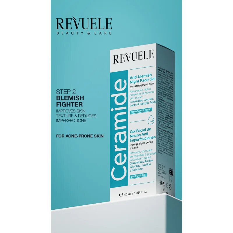 Revuele Ceramide Anti-Blemish Night Face Gel gél a bőr tökéletlenségei ellen éjszakára 40 ml