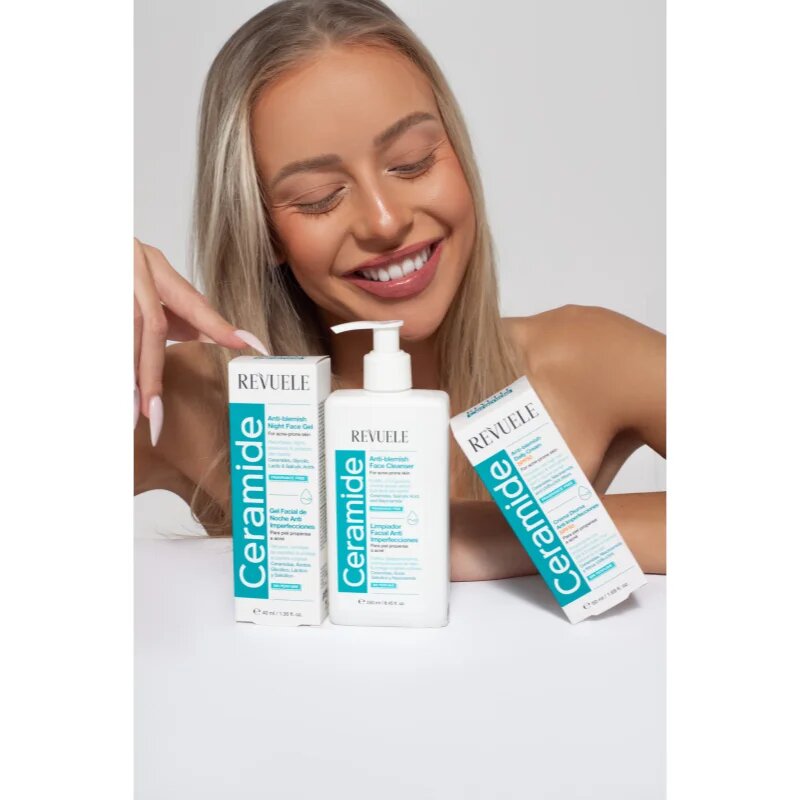 Revuele Ceramide Anti-Blemish Night Face Gel gél a bőr tökéletlenségei ellen éjszakára 40 ml