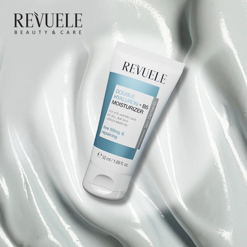 Revuele Double Hyaluron + B5 Moisturizer hidratáló és bőrlágyító krém a ráncok ellen 50 ml