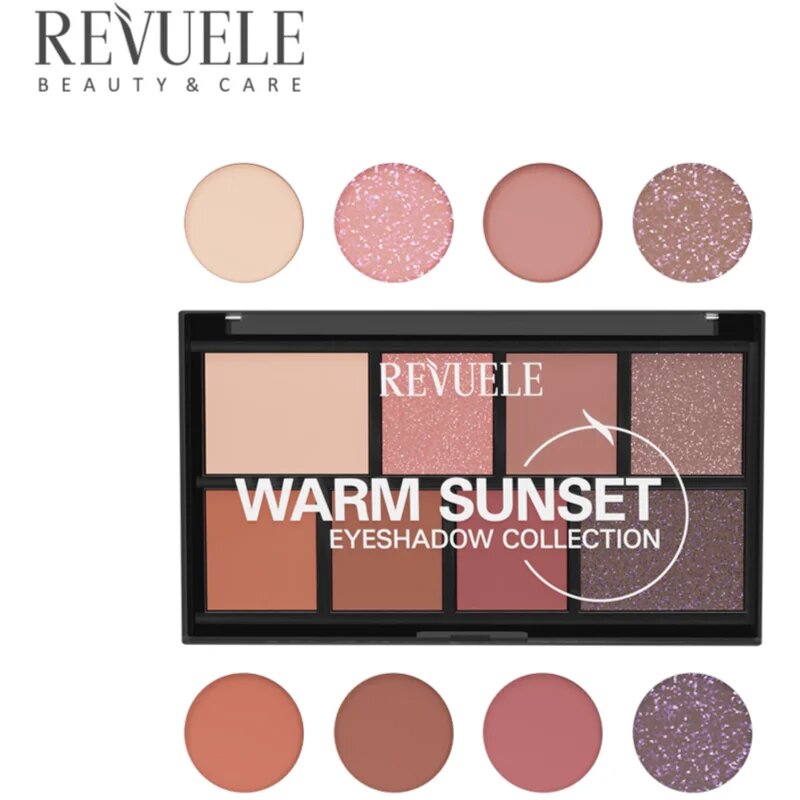 Revuele Eyeshadow Collection szemhéjfesték paletta árnyalat Warm Sunset 15 g