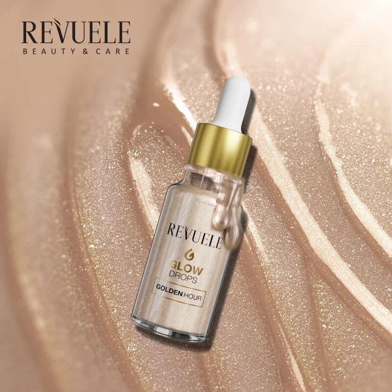 Revuele Glow Drops Golden Hour élénkítő szérum testre és arcra 20 ml