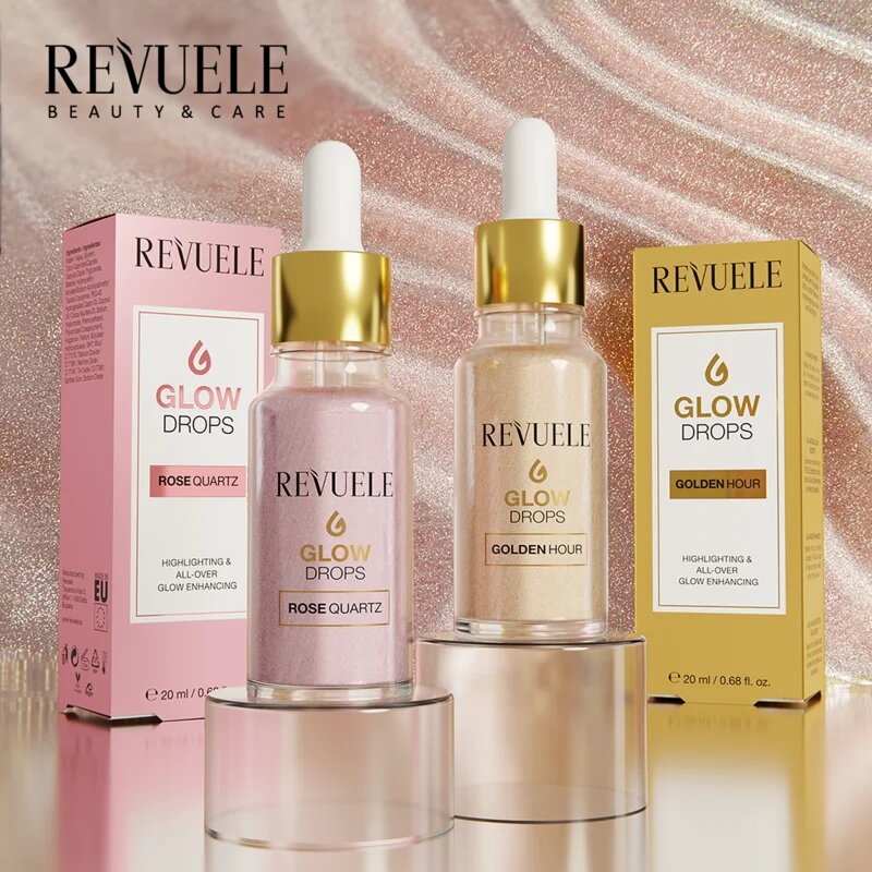 Revuele Glow Drops Golden Hour élénkítő szérum testre és arcra 20 ml