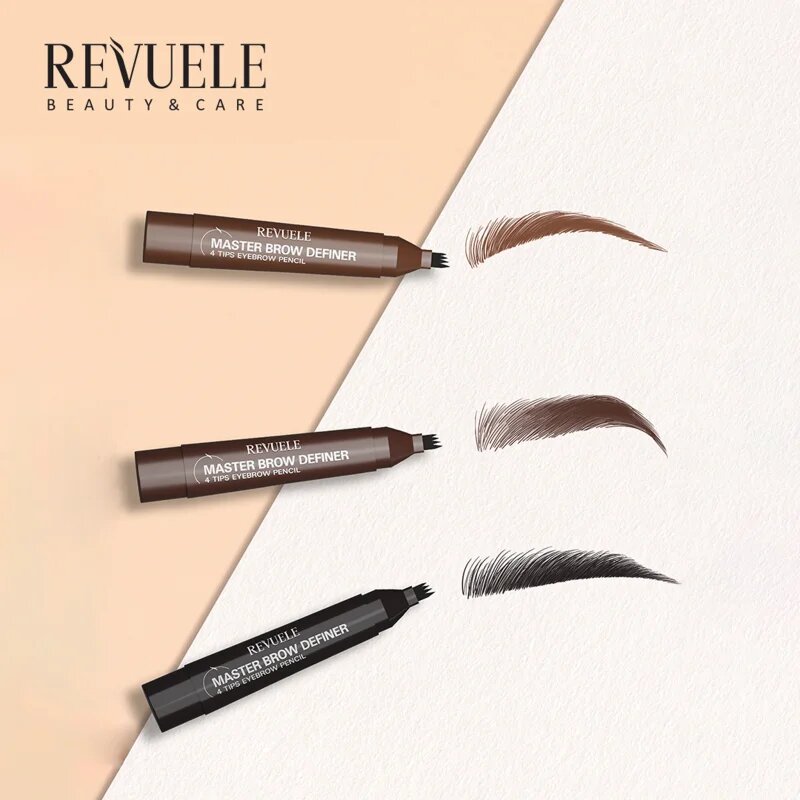 Revuele Master Brow Definer 4 Tips Eyebrow Pencil precíz szemöldökceruza árnyalat Dark 2.2 ml