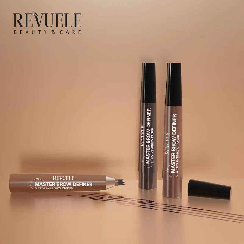 Revuele Master Brow Definer 4 Tips Eyebrow Pencil precíz szemöldökceruza árnyalat Dark 2.2 ml