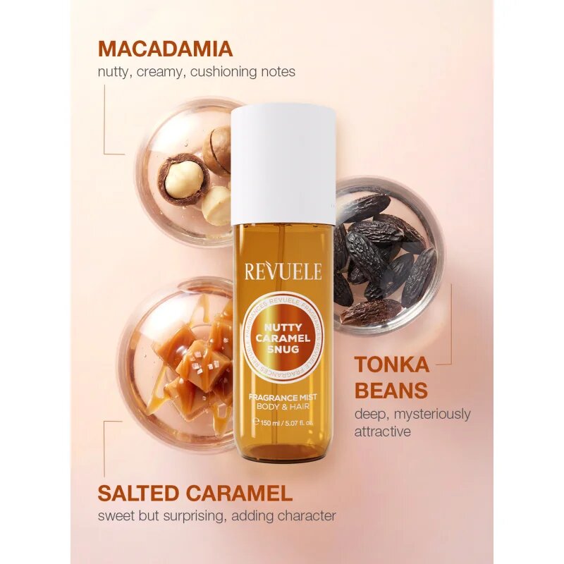 Revuele Nutty Caramel Snug Fragrance Trio Set ajándékszett testre hölgyeknek