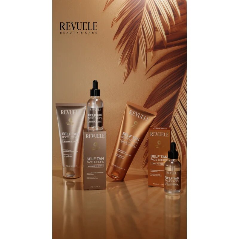 Revuele Paradise Bronze Self Tan Body Lotion önbarnító tej a fokozatos barnulásért árnyalat Medium To Dark 200 ml