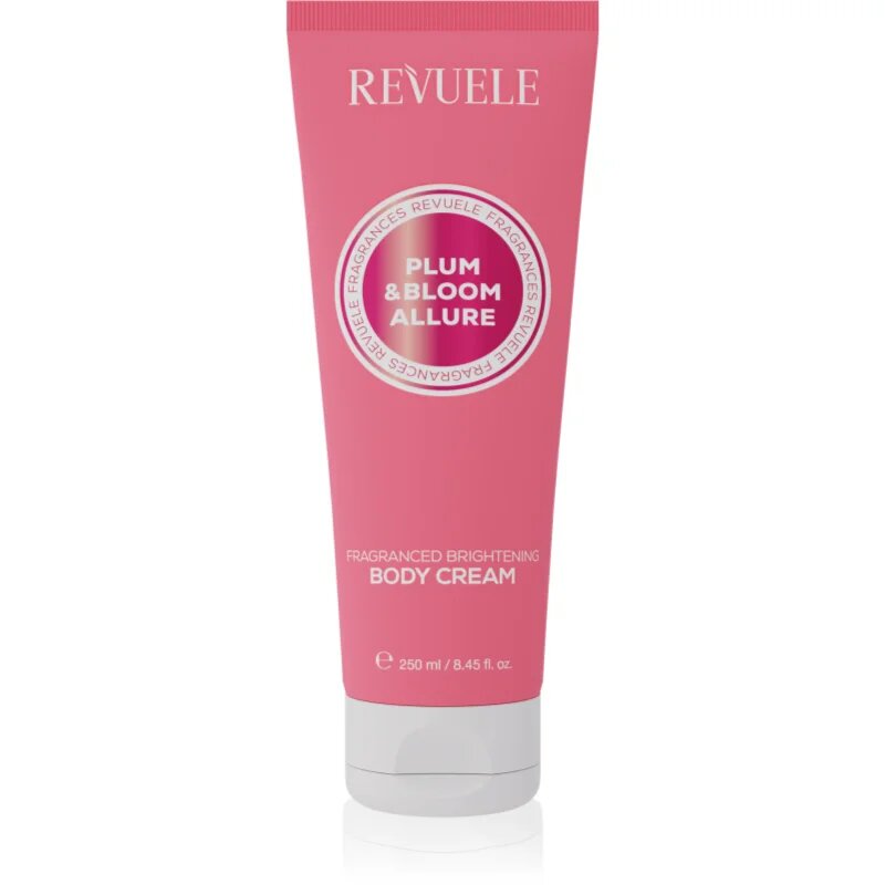 Revuele Plum & Bloom Allure Fragranced Brightening Body Cream Élénkítő testápoló hidratáló hatással hölgyeknek 250 ml