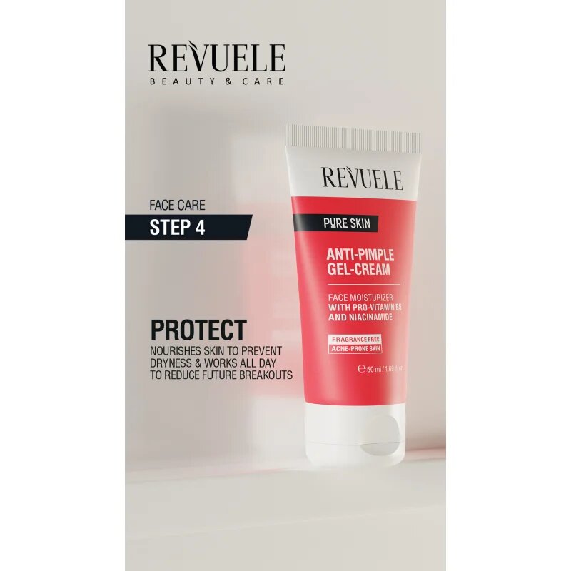 Revuele Pure Skin Anti-Pimple könnyű hidratáló krém problémás és pattanásos bőrre 50 ml