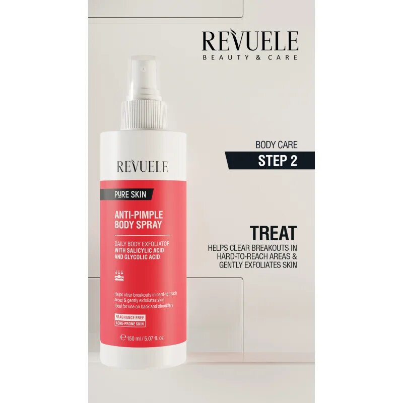 Revuele Pure Skin Anti-Pimple testápoló spray pattanások ellen 150 ml